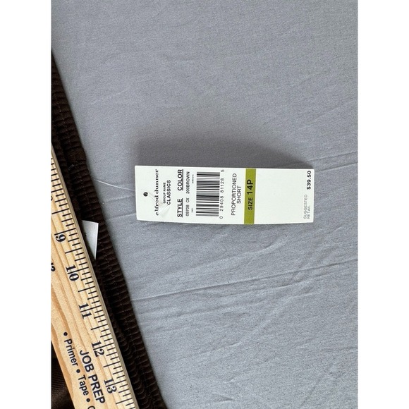 Alfred Dunner Women Pants 14P Straight Pull On Brown Petites‎ (34 x 27) Flex - Picture 8 of 13